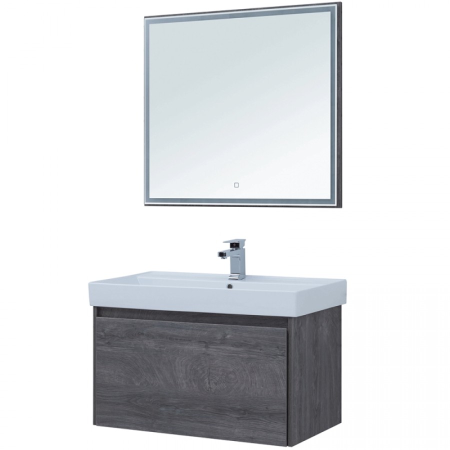 Зеркало Aquanet Nova Lite 90 дуб LED 242263