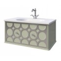 Тумба под раковину Caprigo CAPRICE 90 фисташка серебро 25013/B059/silver