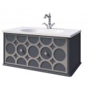 Тумба под раковину Caprigo CAPRICE 90 графит серебро 25013/L810/silver