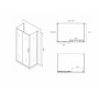 Душевой уголок ABBER Schwarzer Diamant AG30100B-S90B-S90B 100х90