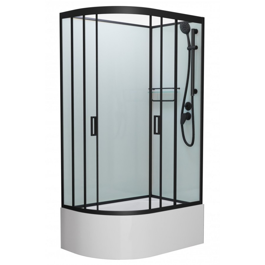 Душевая кабина Frank F412/2R Black 120x80 Б/К