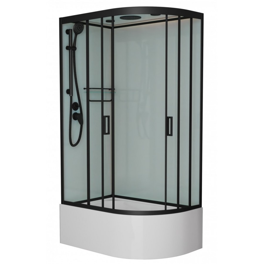 Душевая кабина Frank F412/2L Black 120x80