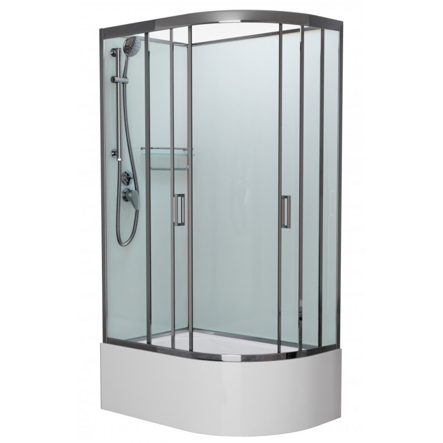 Душевая кабина Frank F412/2L М Brilliant 120x80 Б/К стекло матовое