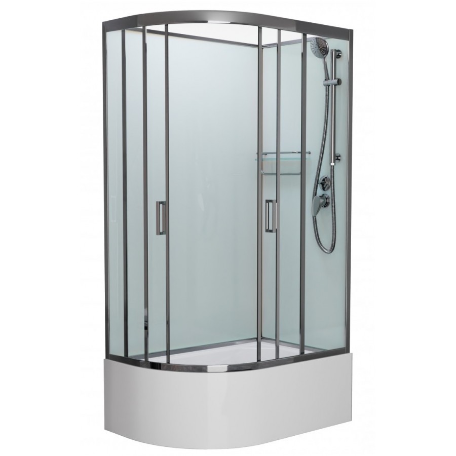 Душевая кабина Frank F412/2R М Brilliant 120x80 Б/К стекло матовое