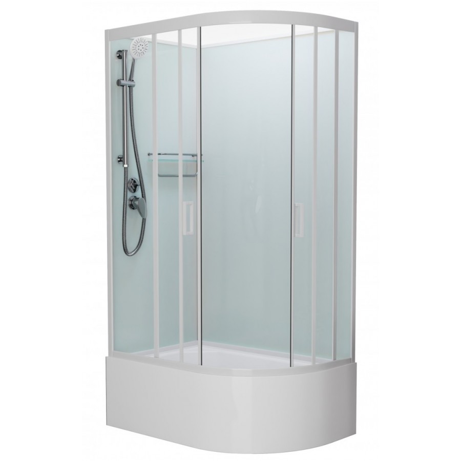 Душевая кабина Frank F412/2L М White 120x80 Б/К стекло матовое
