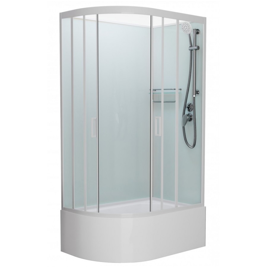 Душевая кабина Frank F412/2R М White 120x80 Б/К стекло матовое