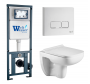 Комплект Weltwasser 10000010730 подвесной унитаз Kehlbach 004 GL-WT + инсталляция Marberg 410 + кнопка MAR 410 SE GL-WT