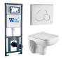 Комплект Weltwasser 10000010728 подвесной унитаз Kehlbach 004 GL-WT + инсталляция Marberg 410 + кнопка MAR 410 RD GL-WT