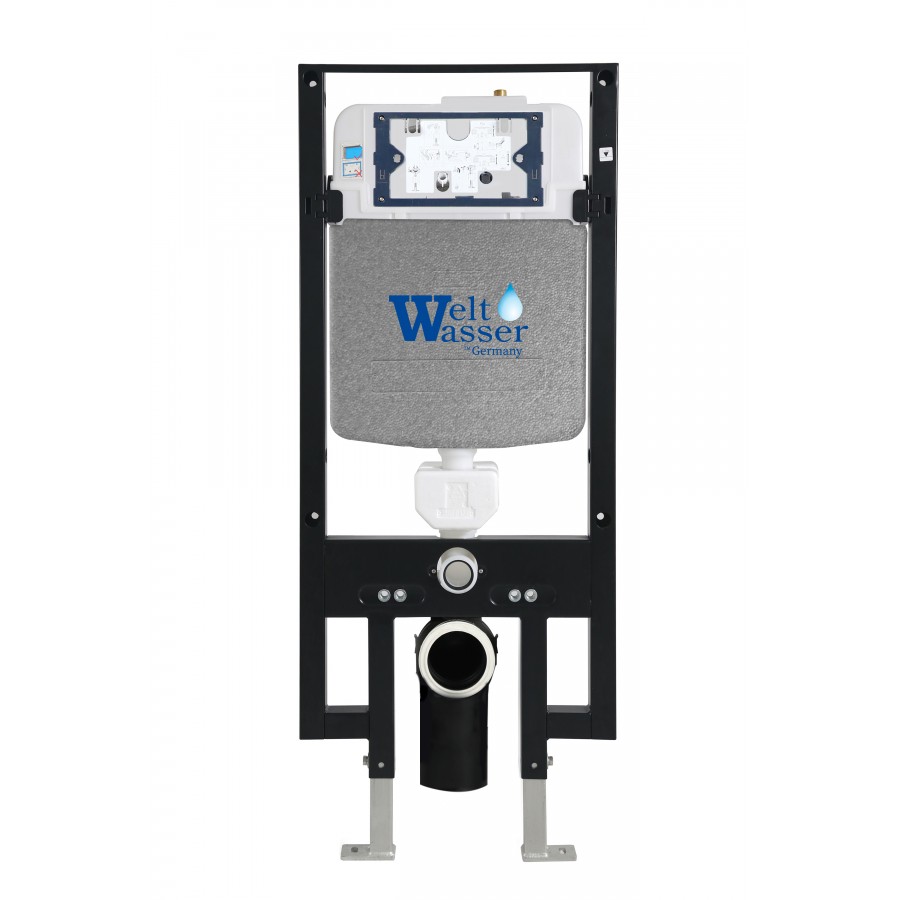 Комплект Weltwasser 10000011648 подвесной унитаз Hofbach 041 GL-WT + инсталляция Amberg 497 + кнопка Amberg RD-CR