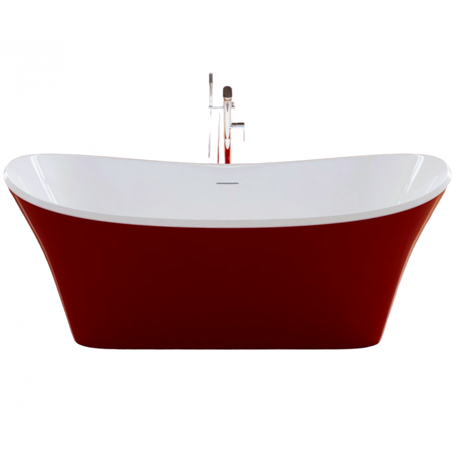 Отдельностоящая акриловая ванна Frank F6104 170x75 White/Red