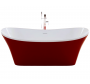 Отдельностоящая акриловая ванна Frank F6104 170x75 White/Red