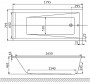 Акриловая ванна Excellent Wave Slim 180x80