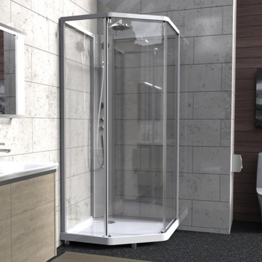 Душевая кабина IDO Showerama 10-5 Comfort 100x100 профиль хром, стекло  прозрачное, 388608 цена, в Москве - купить в интернет магазине ЮнитДом