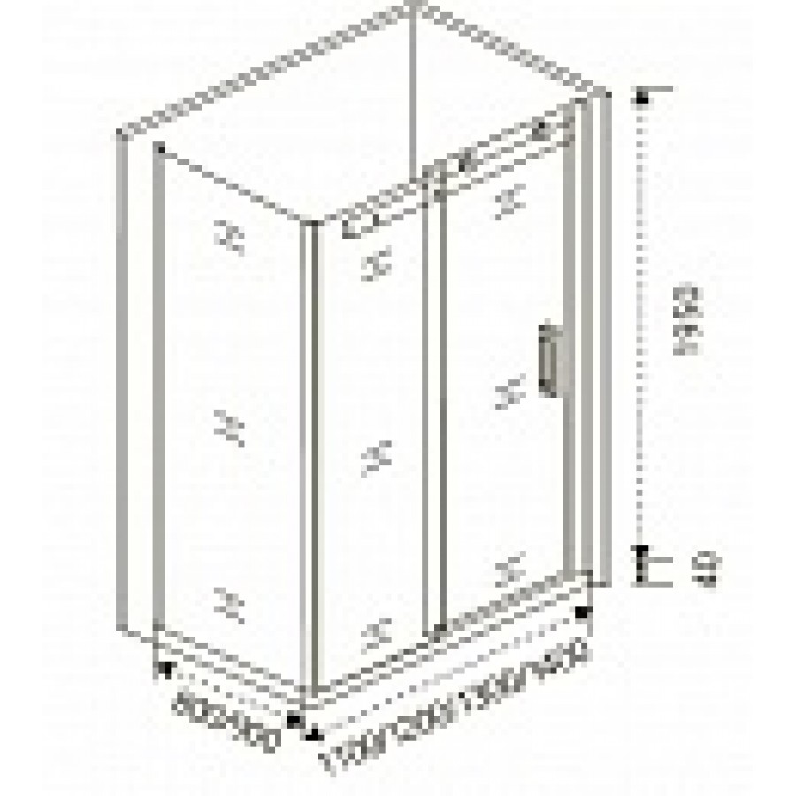 Душевое ограждение BAS ANTARES WTW+SP (110x90) ANTARES WTW-SP-110-90-C-CH
