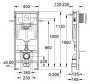 Система инсталляции для унитазов Grohe Rapid SL 38827000 4 в 1 с кнопкой смыва